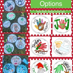 Handprint Or Footprint ornaments. READ ENTIRE DESCRIPTION before purchasing