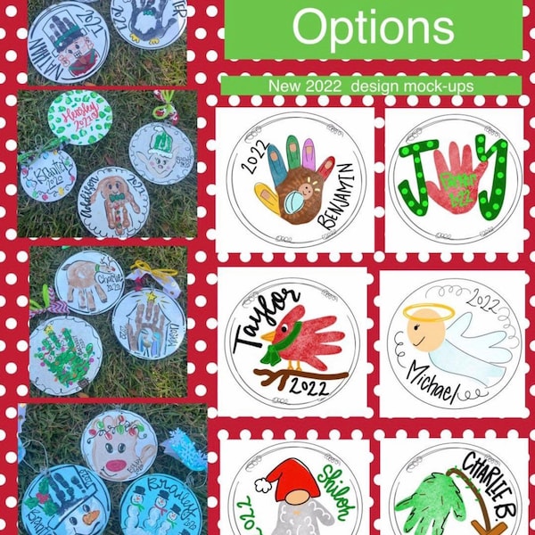 Handprint Or Footprint ornaments. READ ENTIRE DESCRIPTION before purchasing