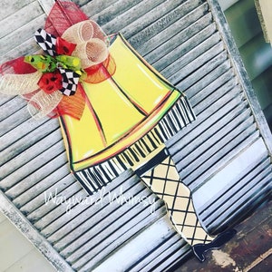 Christmas Lamp leg lamp Wood Cut Out Door Hanger