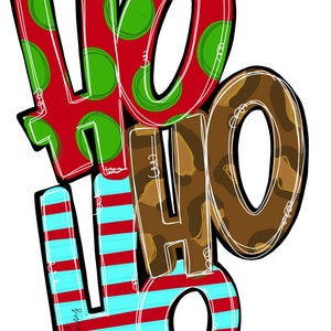 HO HO HO Door Hanger Downloadable File Printable Template - Etsy