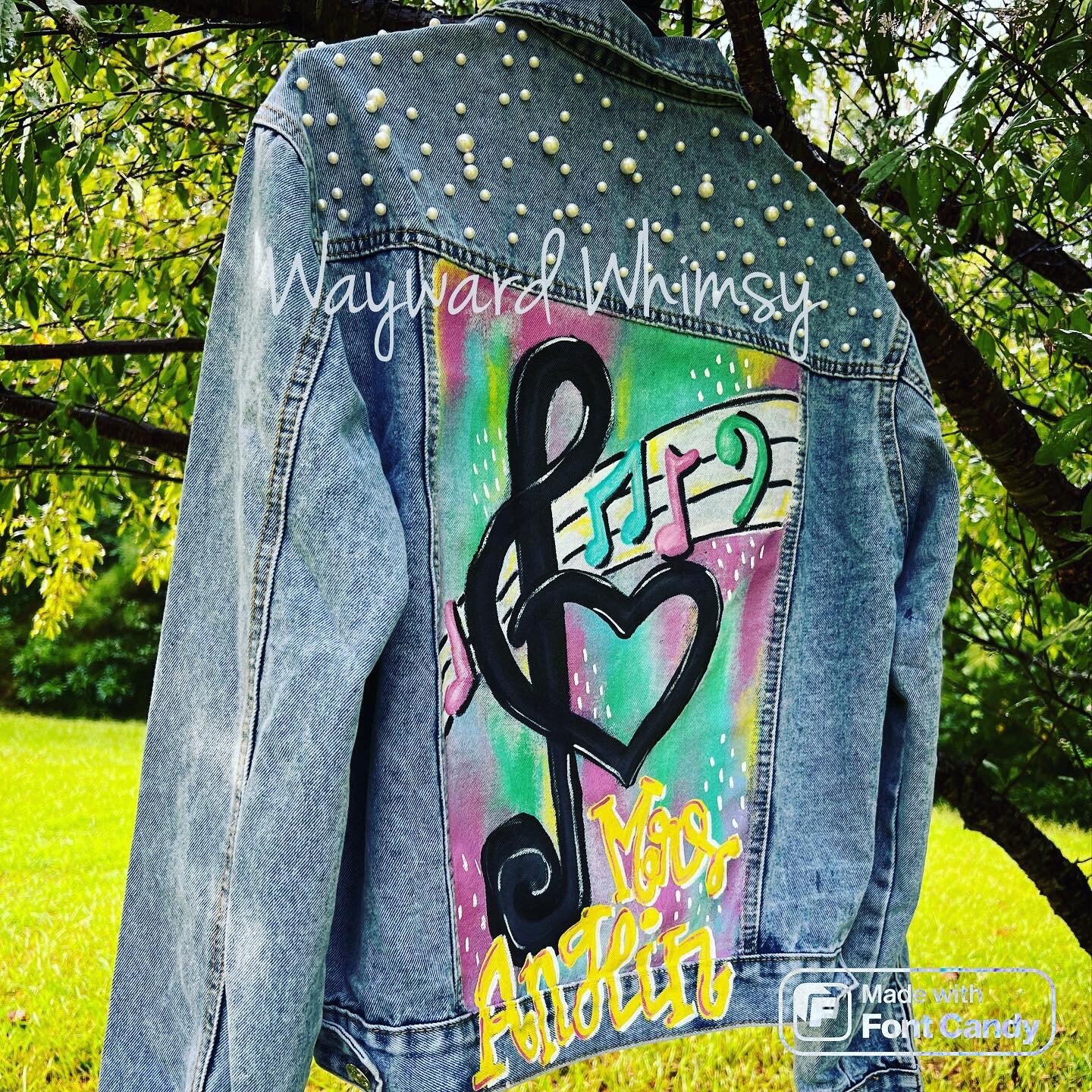 YOKE HAND PAINTED DENIM TRUCKER JACKET [BLACK] - Fresh