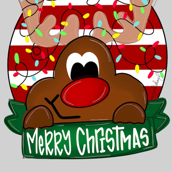 Reindeer Door Decor - Etsy