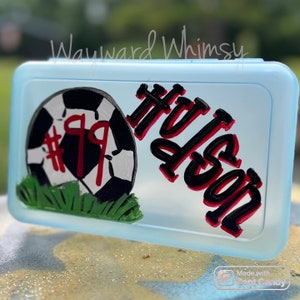 Custom Painted School Box- Pencil Box- crayon box- - Storage box- hand painted