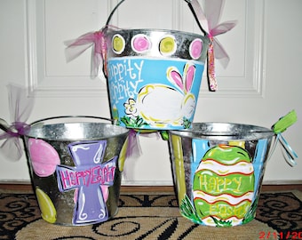 Personalized EASTER Pails Buckets
