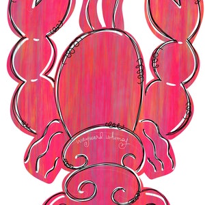 Crawfish Lobster Day Door Hanger downloadbaar bestand afdrukbaar sjabloon