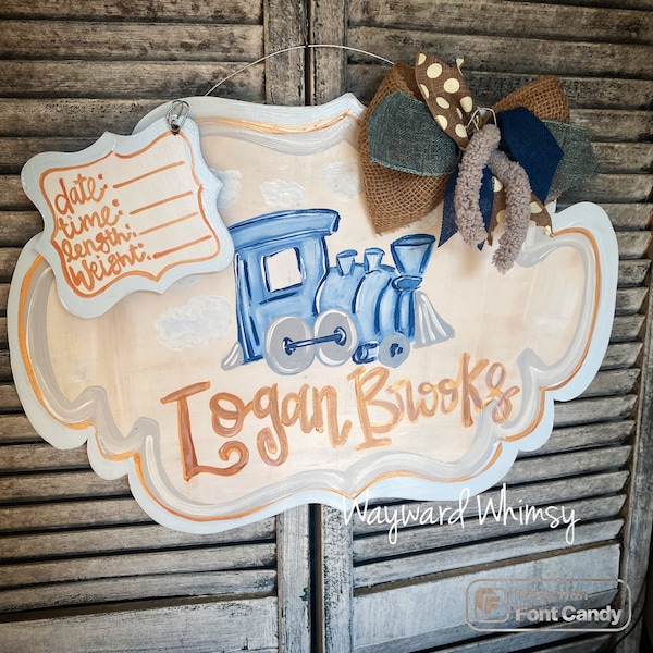 Baby Door Hanger Etsy