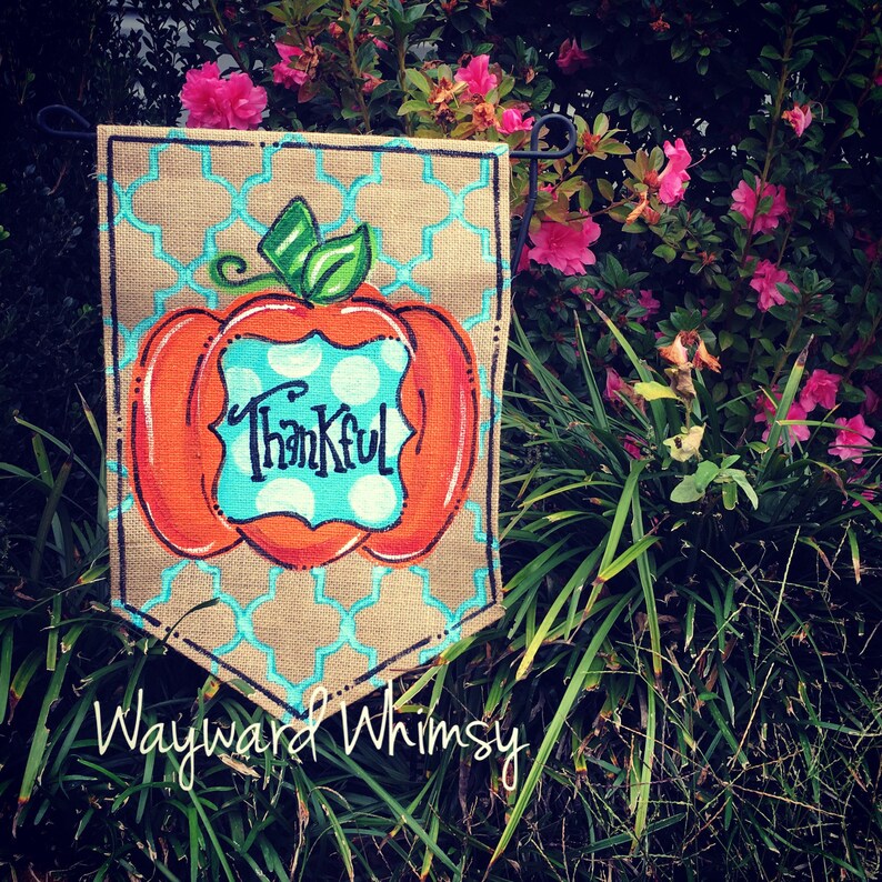 12x18 hand painted Garden Flags Etsy