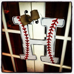 Baseball Alphabet Wood Cut Out Hanger image 3