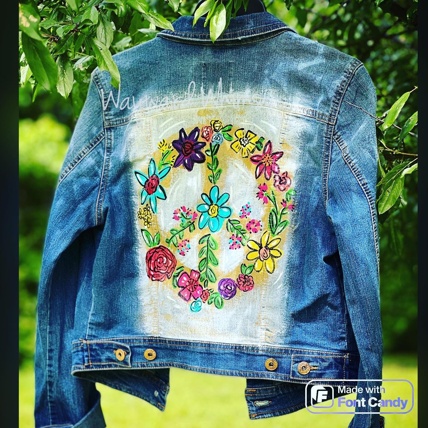 Pretty green peace denim jacket sale