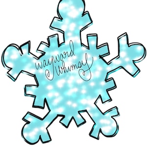 Snowflake Door Hanger downloadable file printable template