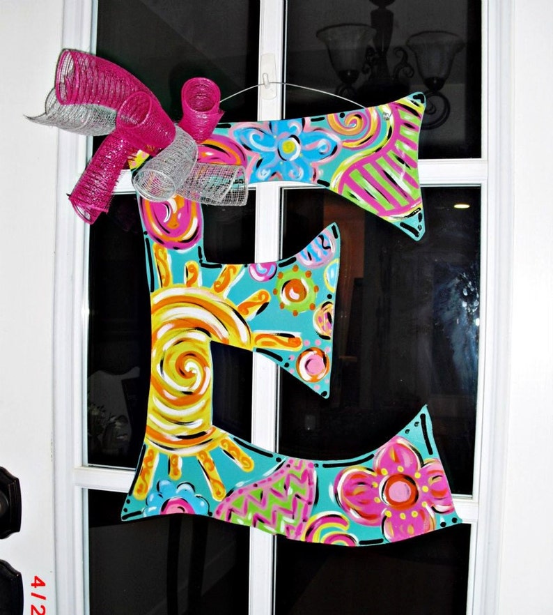 Alphabet Wood Cut Out Hanger image 2