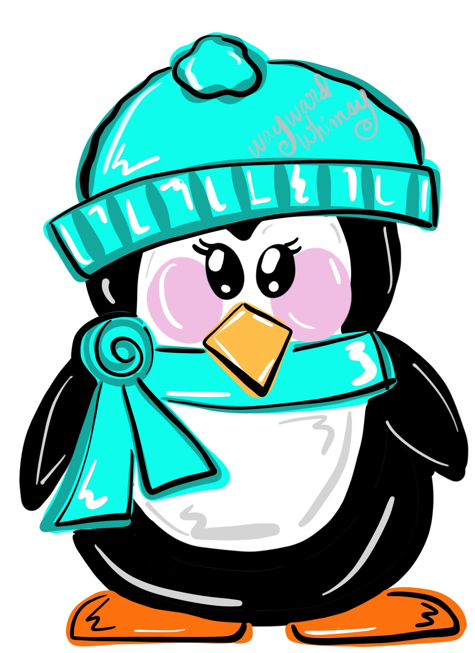Penguin Door Hanger Downloadable File Printable Template | Etsy