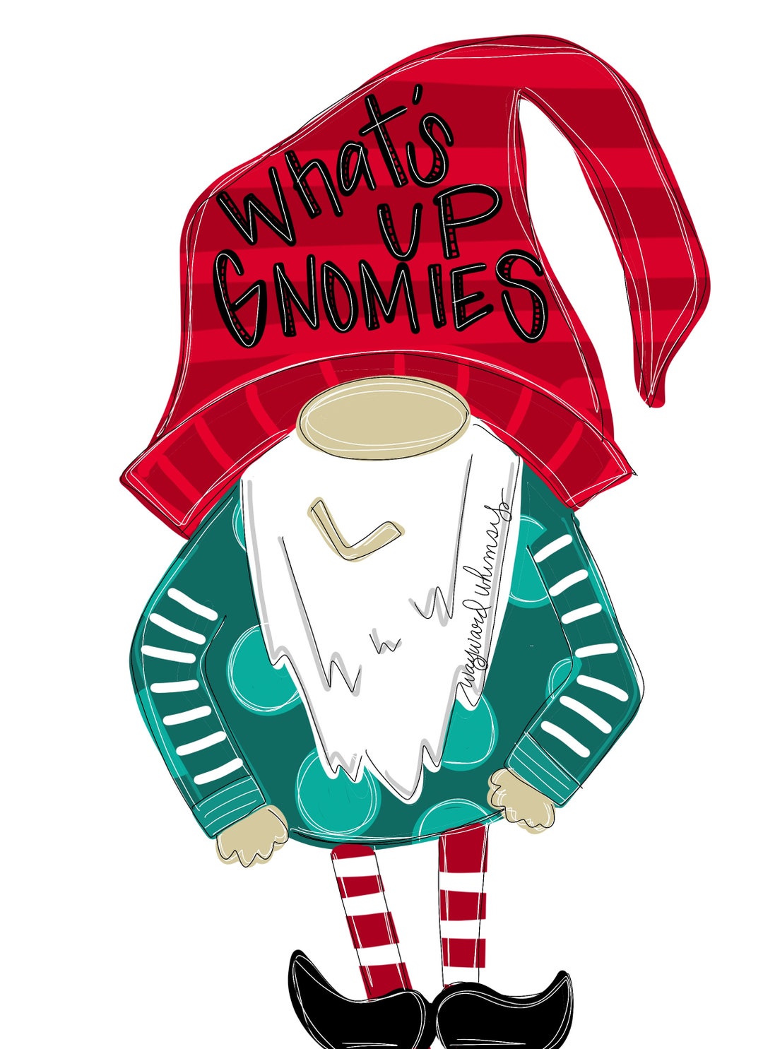 Gnome Door Hanger Downloadable File Printable Template - Etsy