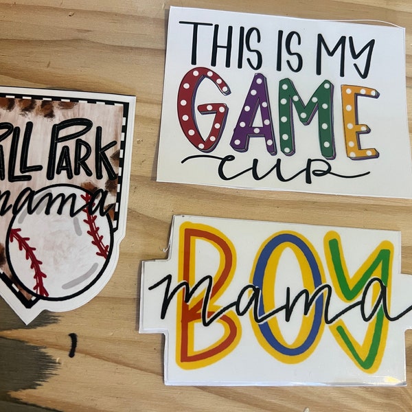 3 piece Ballpark Boy mom sticker bundle- discounted for quick sale