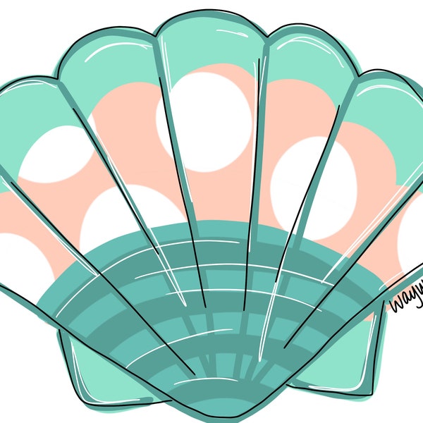 Seashell Door Hanger downloadable file printable template