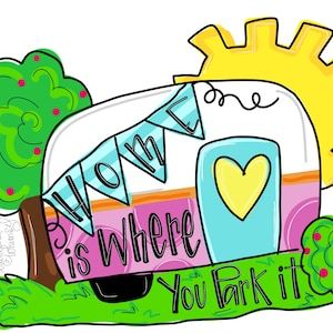 camper Door Hanger downloadable file printable template