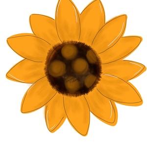 Sunflower Door Hanger downloadable file printable template