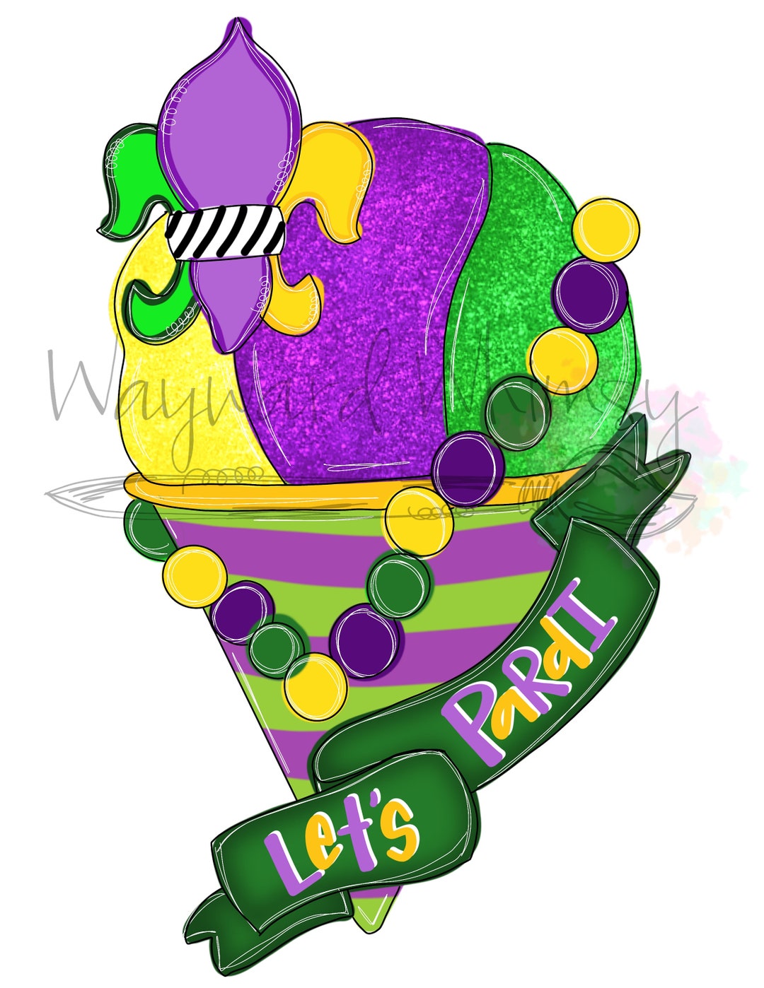 mardi gras cone hat