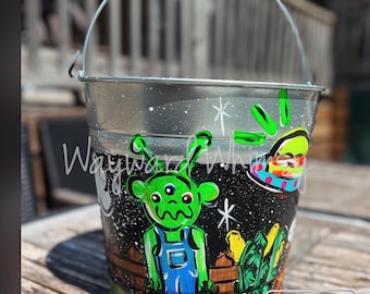 Welder Custom Personalized and hand painted 12 quart bucket - welding rod storage