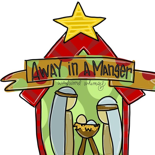Manger Door Hanger Downloadable File Printable Template | Etsy