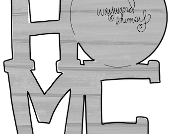 HOME for interchangeable attachments Door Hanger downloadable file printable template