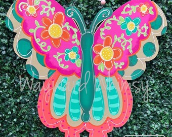 Butterfly Wooden Door Hanger- UV Printed