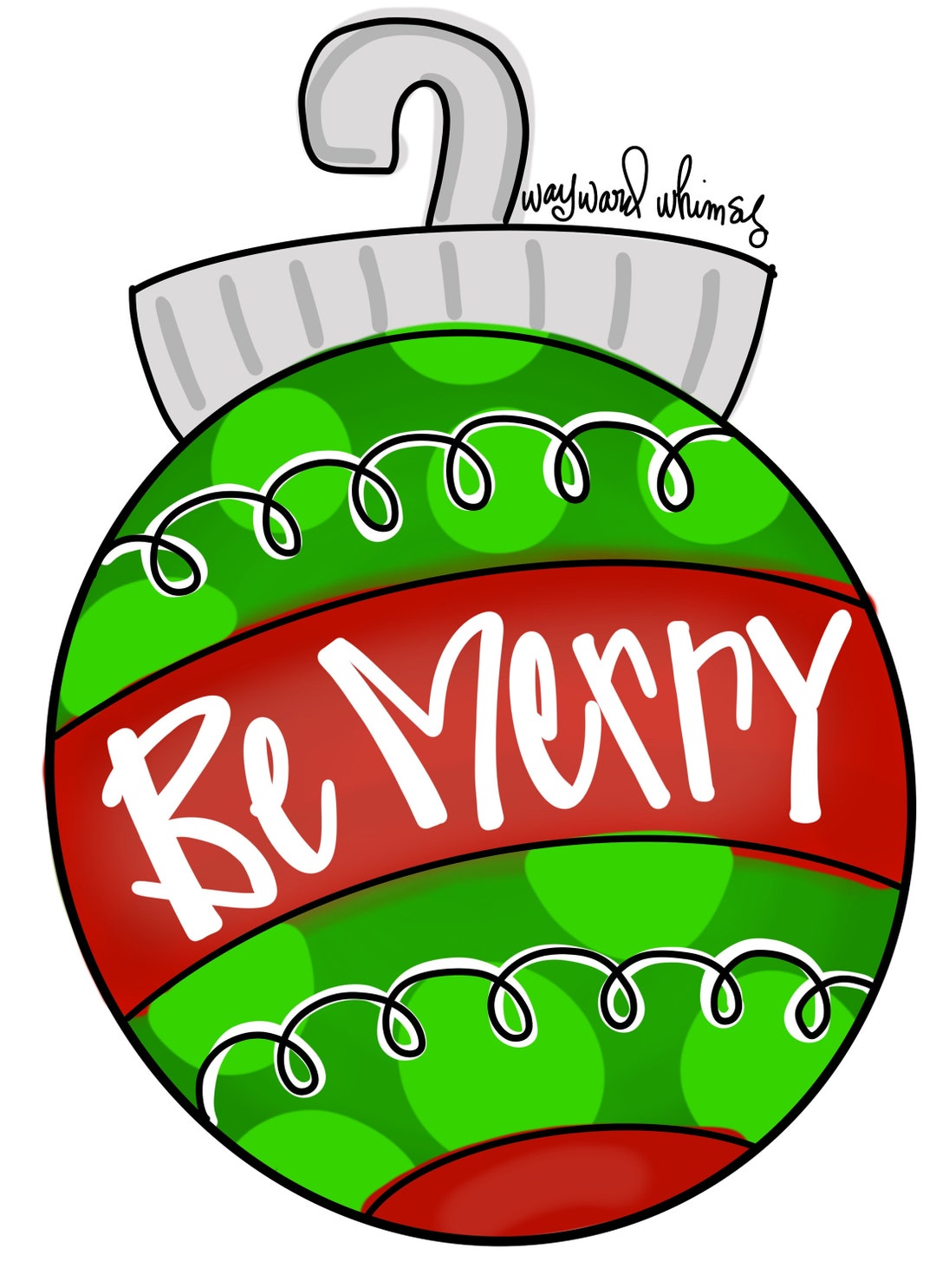 Be Merry Ornament Door Hanger Downloadable File Printable Template Etsy