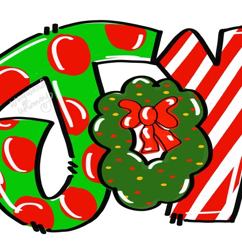Joy Wreath Door Hanger Downloadable File Printable Template - Etsy