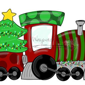 Christmas Train Door Hanger downloadable file printable template