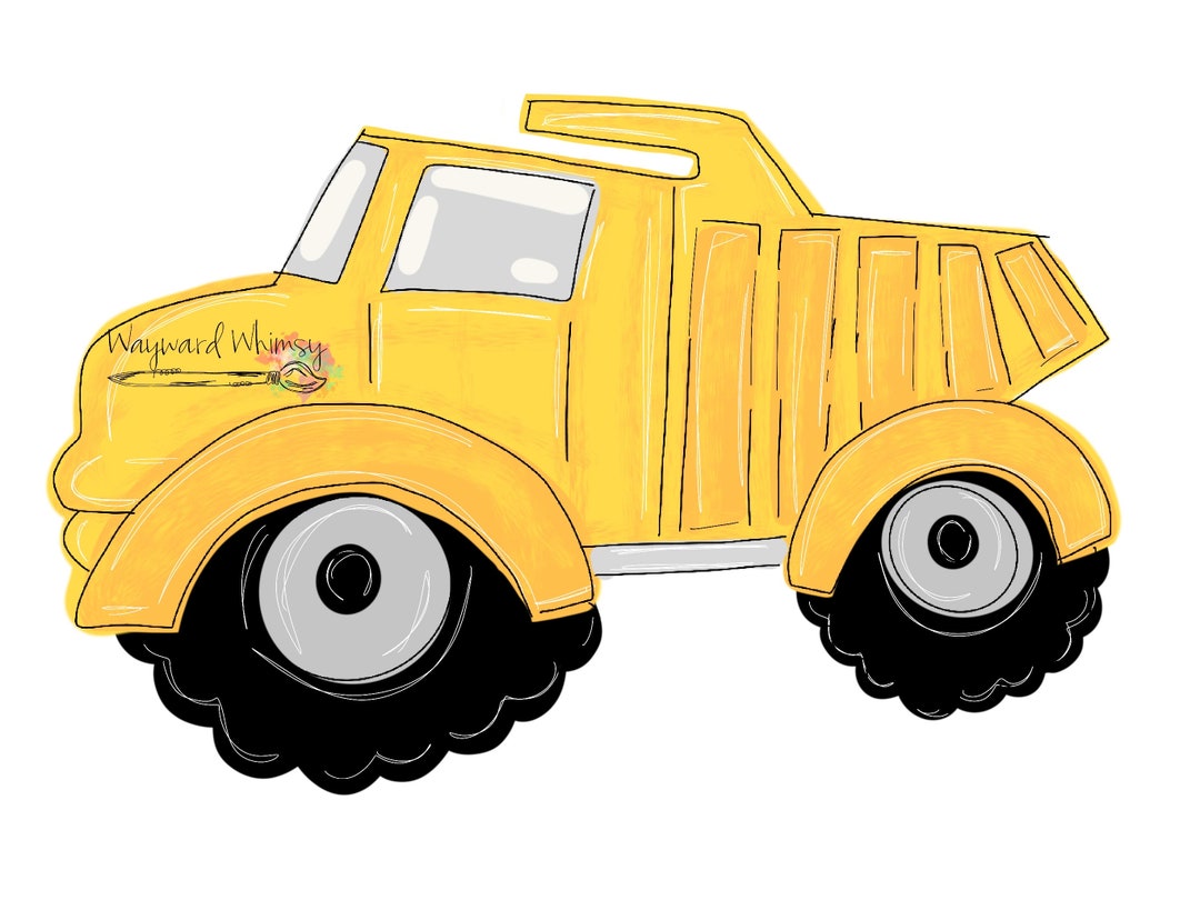 Construction Dump Truck Door Hanger Downloadable File Etsy