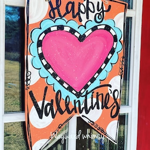 Valentine  banner Wood Cut Out Door Hanger