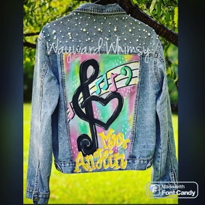 Handpainted Denim Jacket- you customize- you supply jacket- painted jean jacket