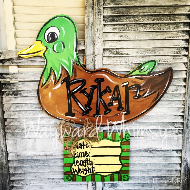 Duck Baby Hospital Door Nursery Wood Cut Out Door Hanger Etsy