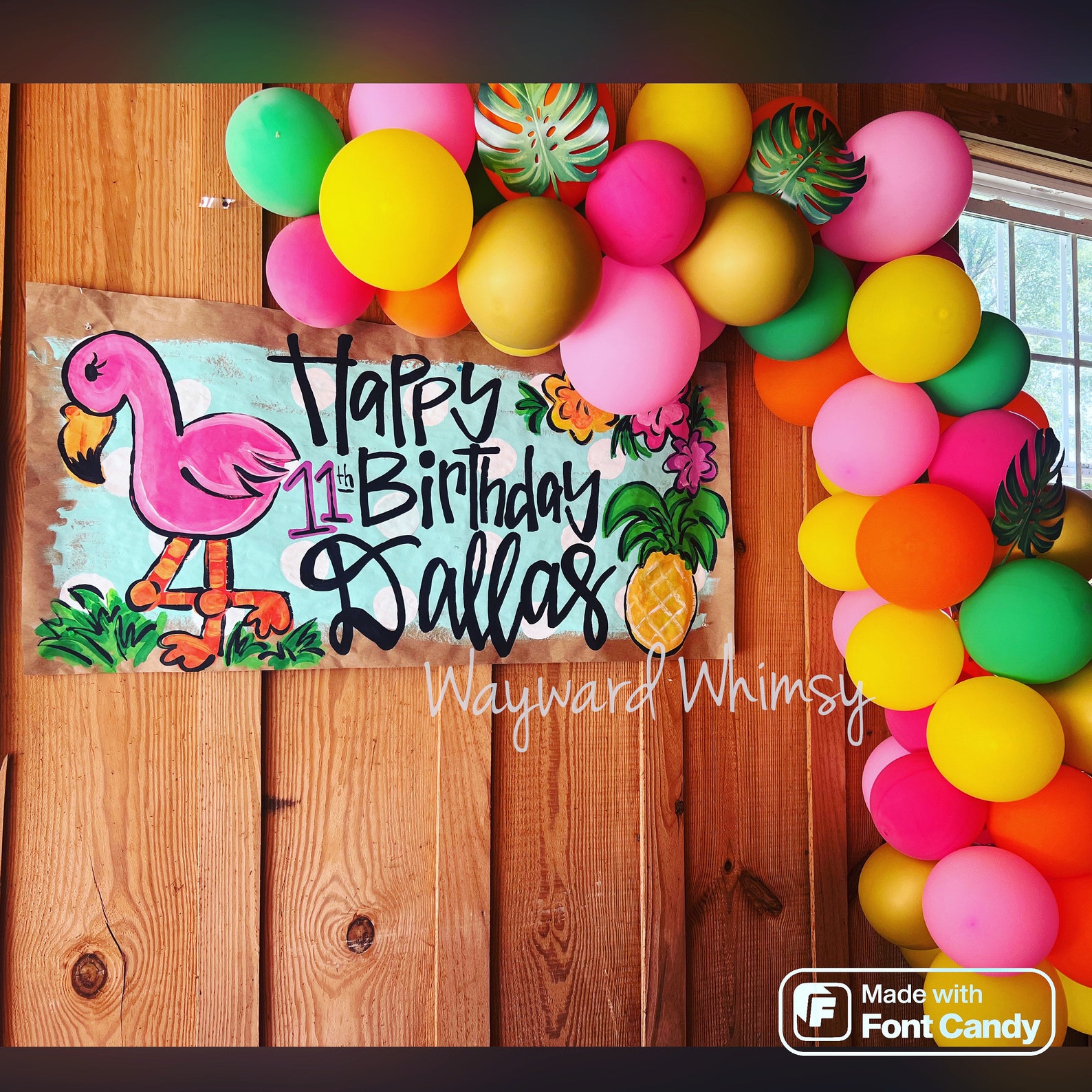 Hand Painted Custom Party Banner Birthday Banner Kraft Paper Banner