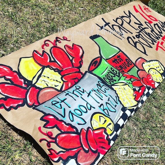 hand-painted-custom-party-banner-birthday-banner-kraft-paper-etsy
