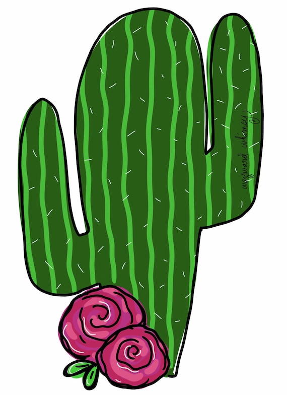 Cactus Door Hanger Downloadable File Printable Template Etsy Singapore