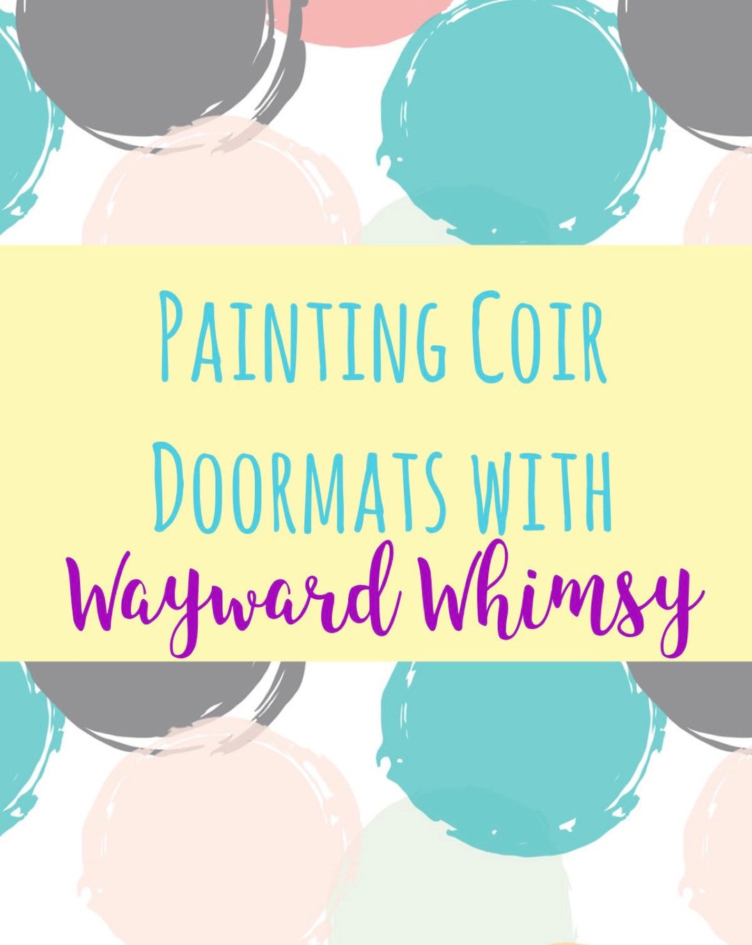 Learn to Paint Coir Doormats Video Tutorial & Supply List How to Video DIY Lesson Teach Me Etsy