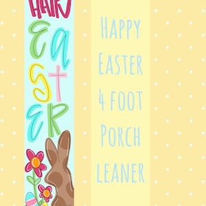 Easter Bunny Porch leaner template 4 foot tall downloadable file printable template