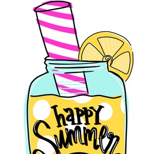 Lemonade Mason JAr Hanger herunterladbare Datei druckbare Vorlage