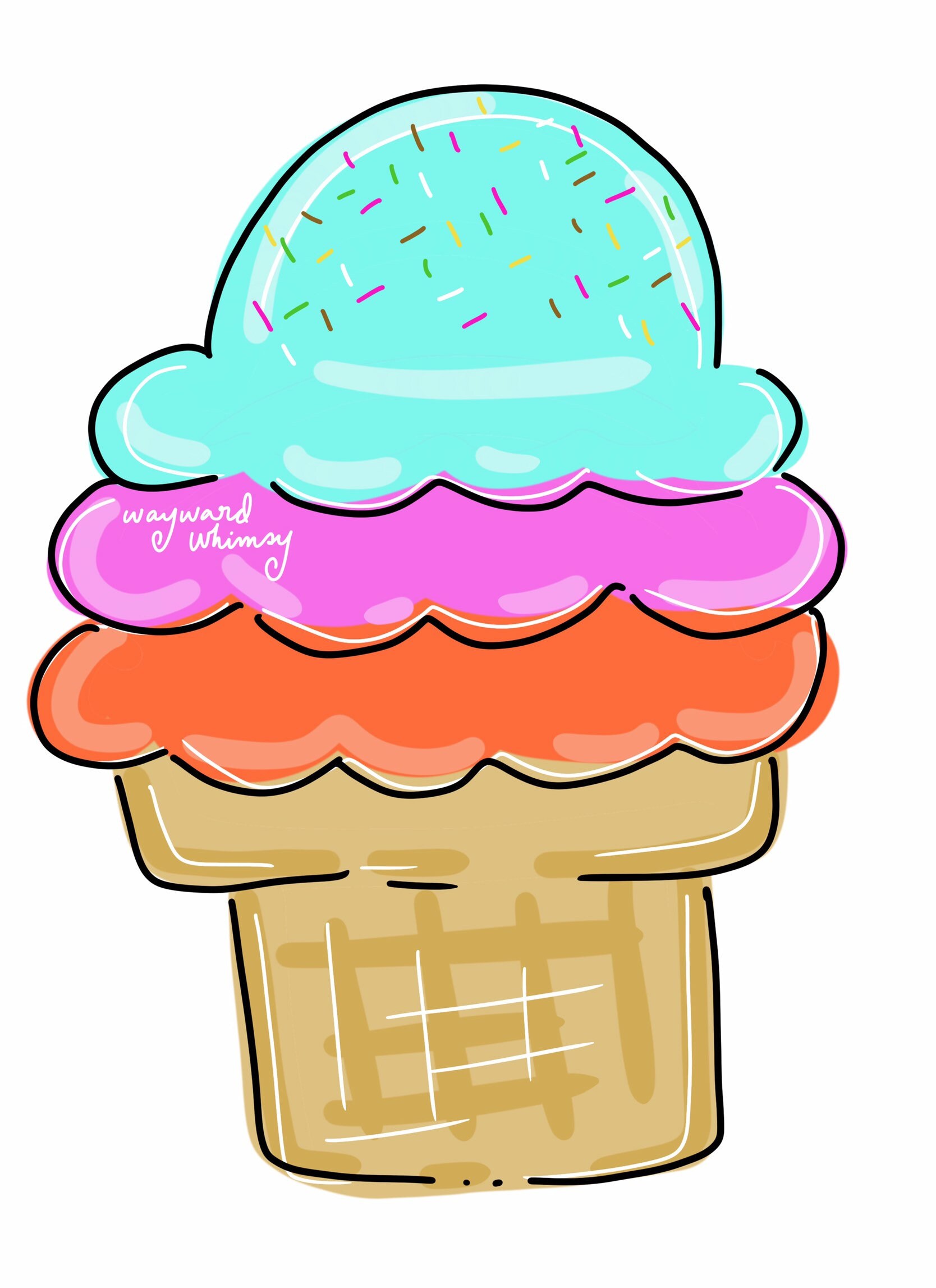 ice cream cone door hanger downloadable file printable etsy ireland