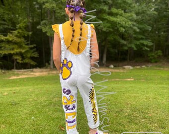 Handpainted Denim Overalls- You Customize- You Supply Jeans