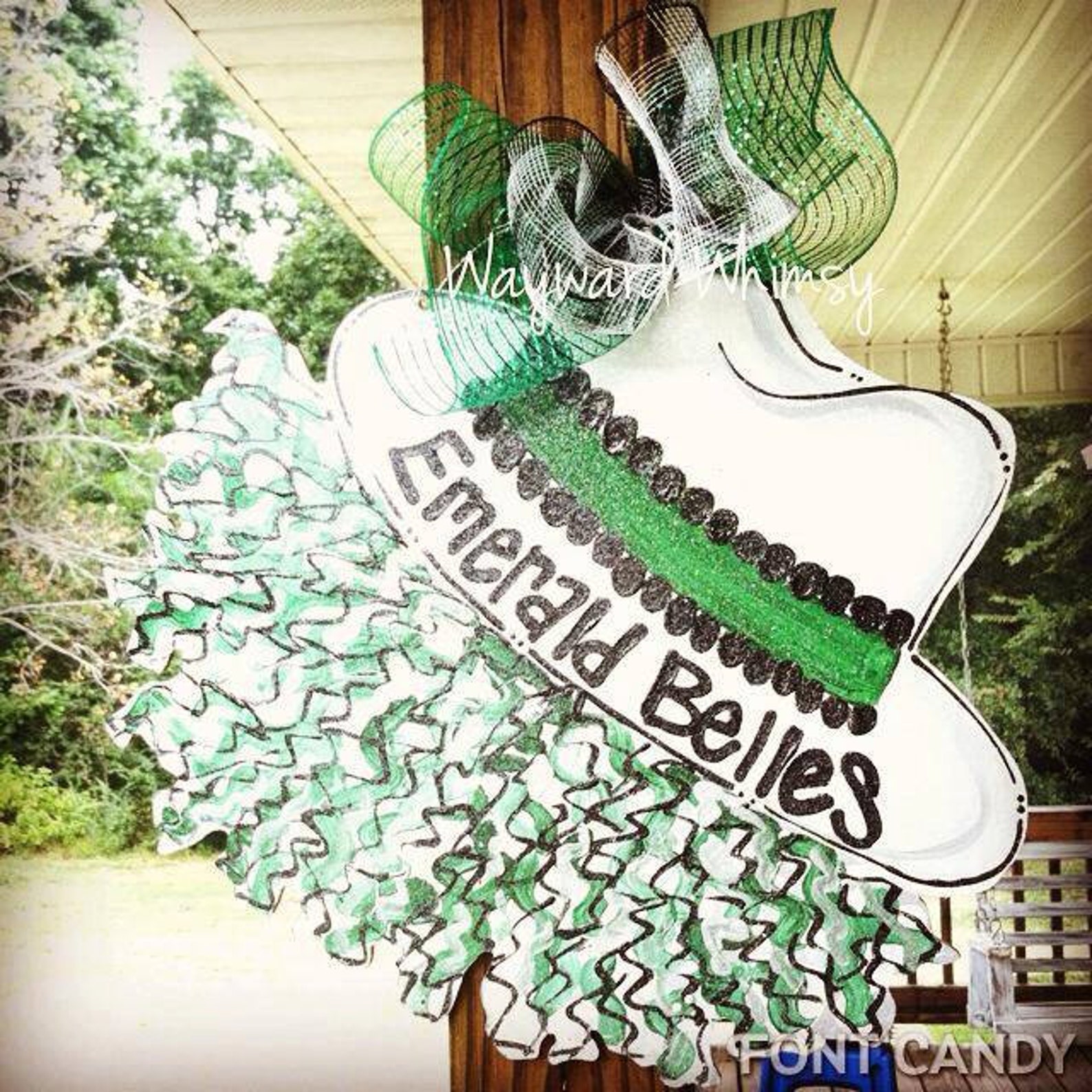 Drill Team Boot or Hat With Pom Wood Cut Out Hanger Etsy