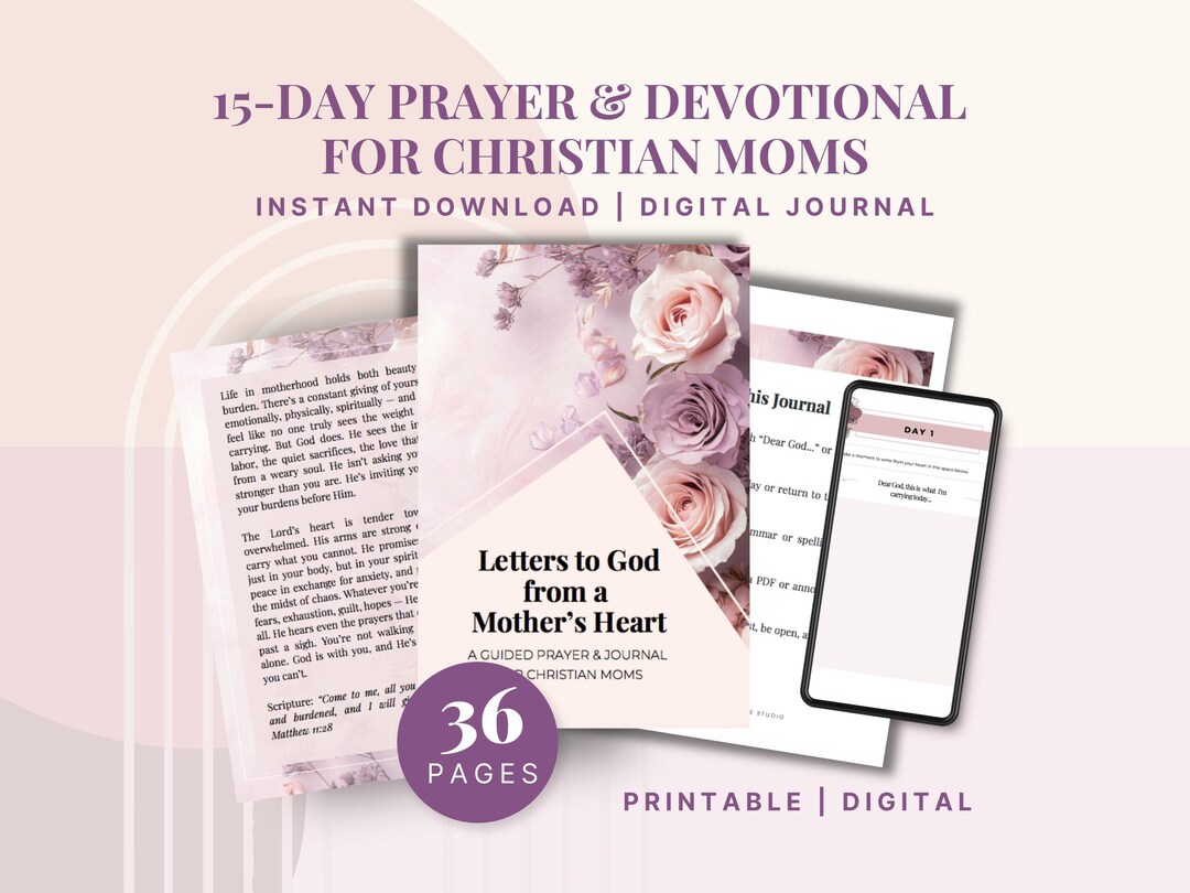 15-day Prayer Journal for Christian Moms (digital Download) - Etsy