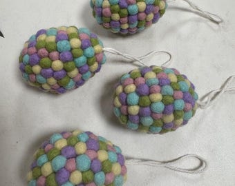 Ornamento di uova di Pasqua in feltro, decorazioni per uova di Pasqua, decorazione di uova di Pasqua, ornamento di Pasqua, decorazioni pasquali, decorazioni primaverili