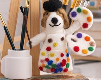 Enfeite de cachorro, enfeite de cachorro de feltro, presente para amante de cães, decoração para cães, presente para dono de cachorro