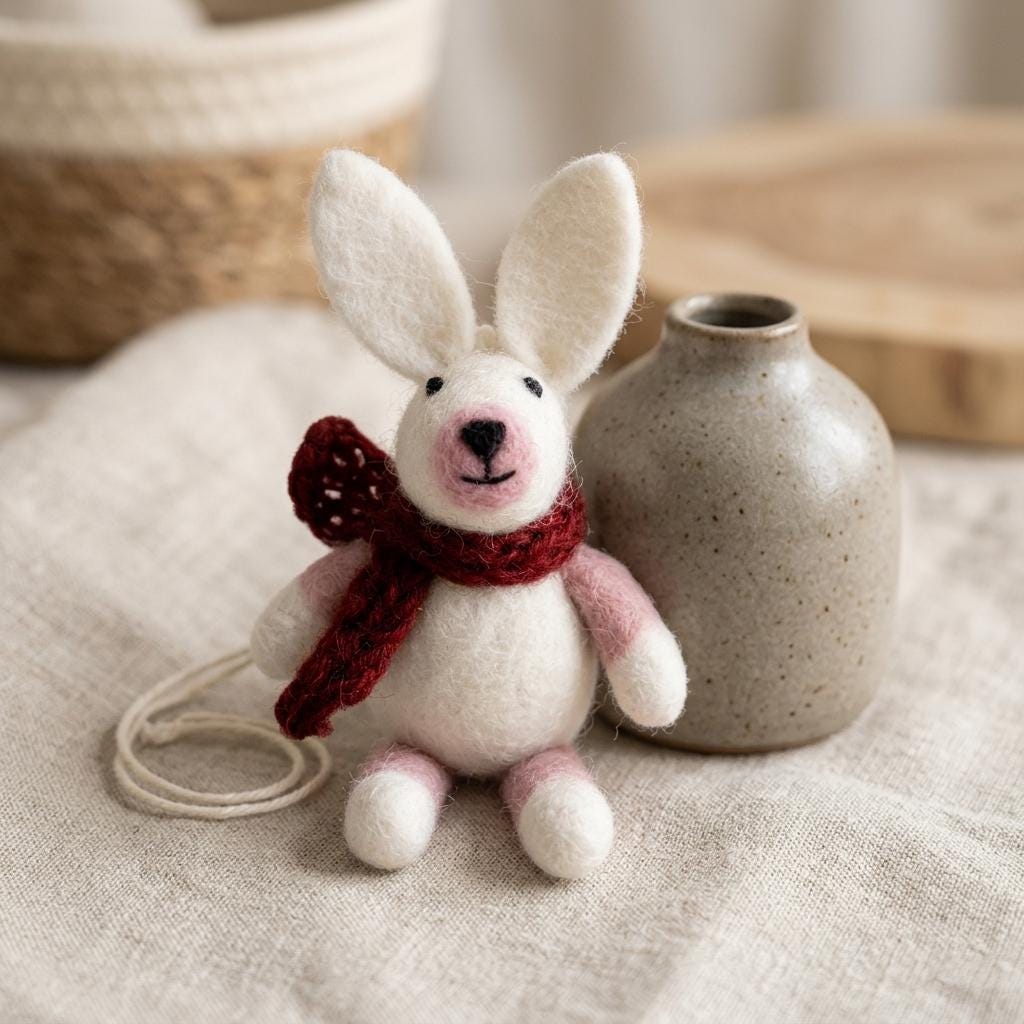 フェルトのウサギのオーナメント - Etsy 日本