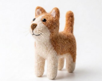 Orange Cat Ornament, Felt Cat Ornament, Cat Lover Gift, Ginger Tabby Gift, Cat Decor