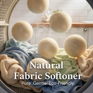 Boules de séchage en laine écologique : assouplissant naturel fait main