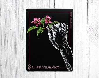 Salmonberry Vinyl Sticker