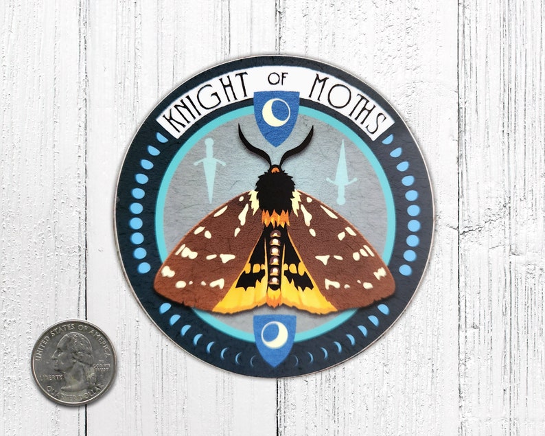 Knight of Moths Vinyl Sticker image 2